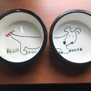 COPY - Set of whimsical ceramic pet bowls
